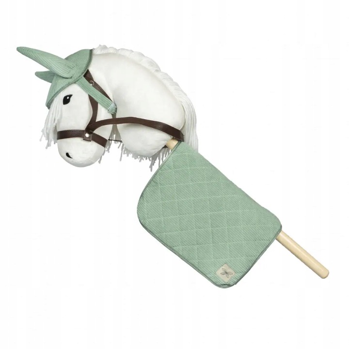 Podkładka під сідло і чепчик вельвет зелений набір для Hobby Horse Astrup — фото 3