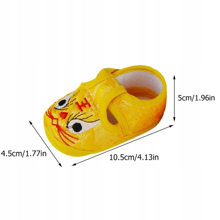 1 пара чарівні жовті черевички для немовлят з тигровим візерунком — фото 9