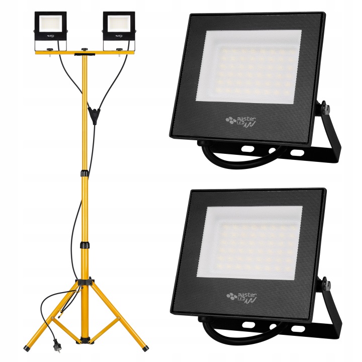 Set Halogen Led Lampa Stativ 2x30W 4500K stavební pracovní reflektor