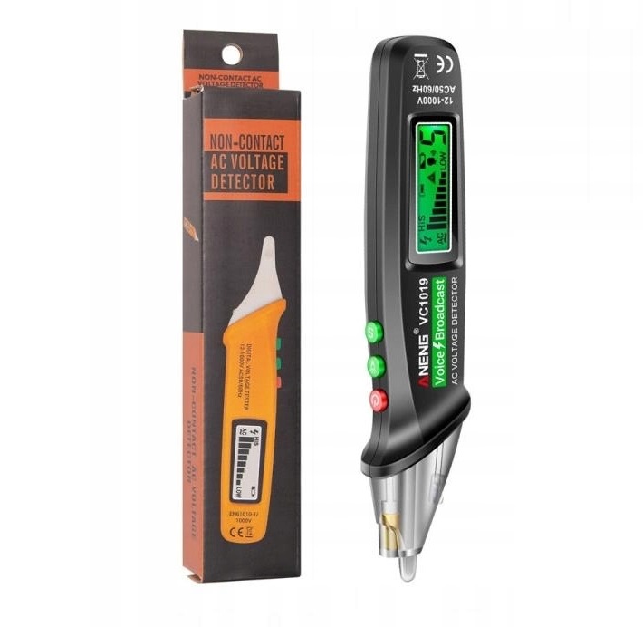 PRÓBNIK NAPIĘCIA DŁUGOPIS CYFROWY TESTER BEZDOTYKOWY ANENG VC1019