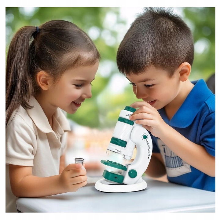 EDUCATIONAL MICROSCOPE FOR CHILDREN 2IN1 LABORATORY 60X/180X + ACCESSORIES Product width 7.5 cm