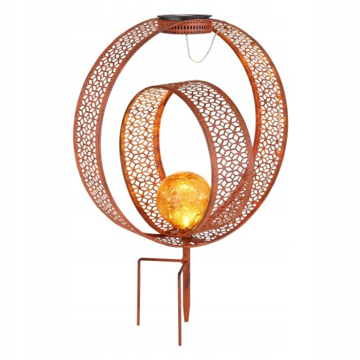 Solární Lampa Zahradní Led oranžová kovová Globo Lighting