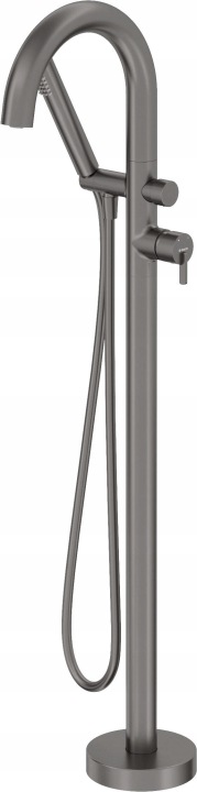 Volně stojící vanová baterie se sprchou Titanium Mosaz Aero 150 cm