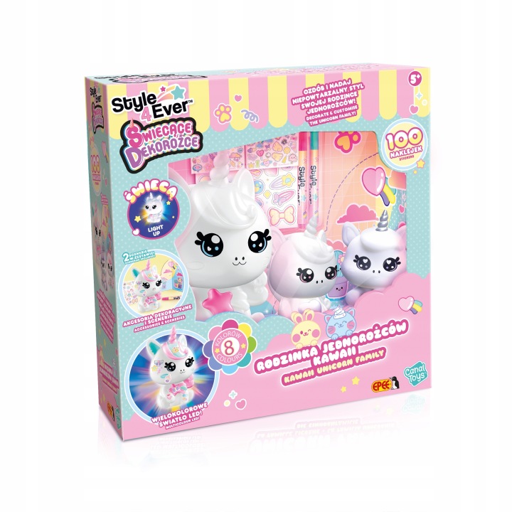 Уцінка - Світні dekorożce DIY Сімейка єдинорогів kawaii (новий з дефектом) — фото 4