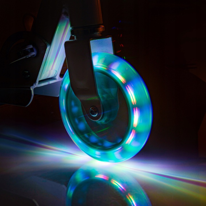 Самокат Для Дітей METEOR RACER CUBE LED складана регульована великий платформа — фото 8