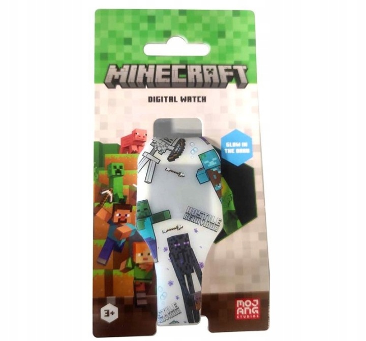 MINECRAFT що світиться в темряві WATC24 Силіконовий годинник цифровий — фото 5