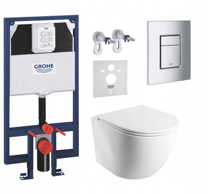 7v1 Wc Set, Stelaz Grohe Slim, Wc Mísa Omnires Tornado, Tlačítko