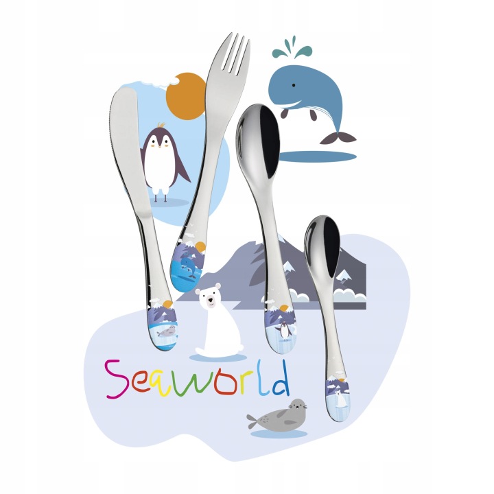 Набір столових приборів для дітей Seaworld, 4 шт. — фото 4