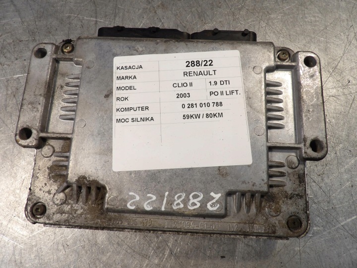 COMPUTER RENAULT CLIO II FL 0281010788 8200195750
