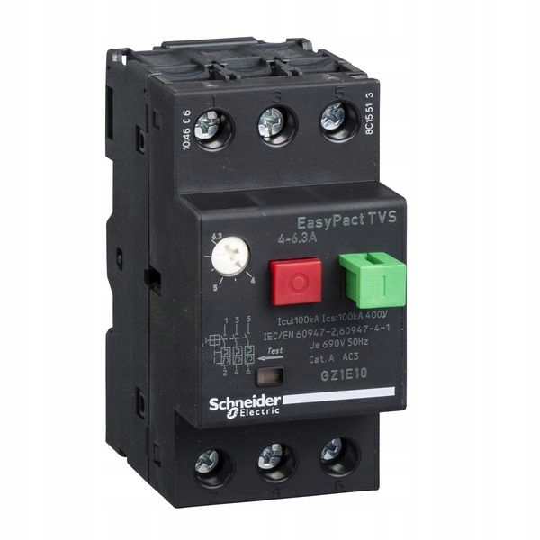 Schneider Electric motorový vypínač 3P 4-6,3 A GZ1E10