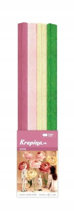 Гофрований папір гофрований 50x100 см ROSE 4 кольори