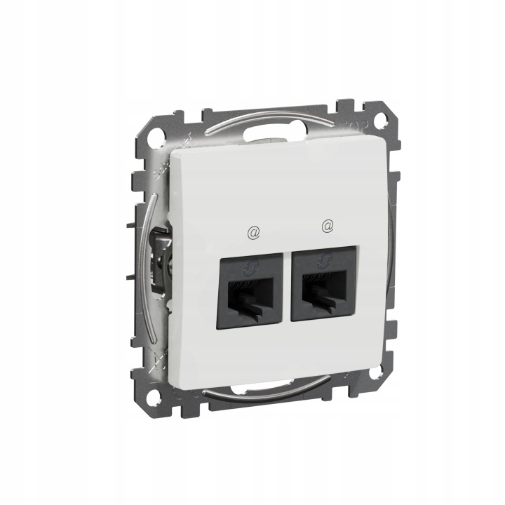 Nástěnná internetová zásuvka Schneider Electric bílá