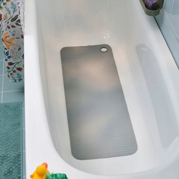 IKEA VALVATTNET килимок для ванни, душова темно-сірий 33x84 см ванна — фото 2
