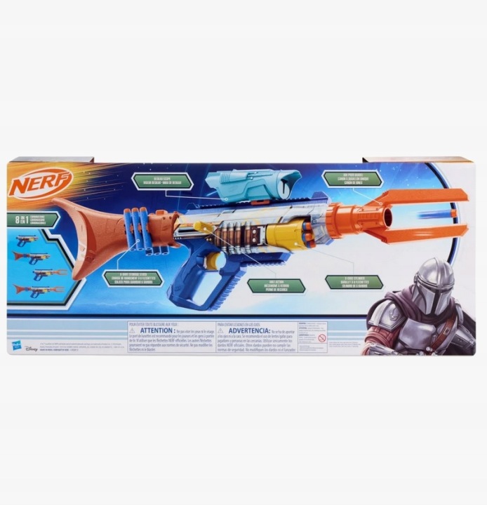 NERF Star Wars The Mandalorian 8 в 1 пускова установка 12 стрілок Hasbro G3237 — фото 3