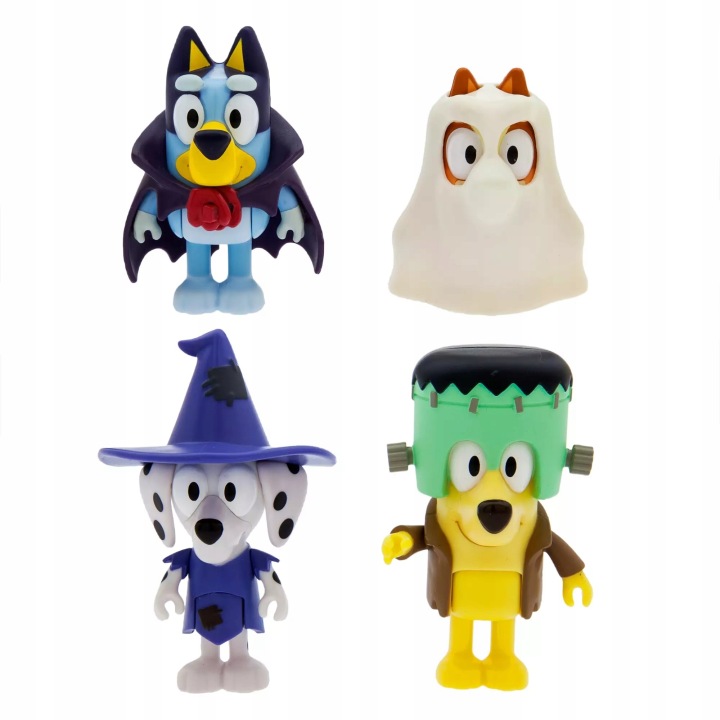 BLUEY хелловін BLUEY, бінго, CHLOE, LUCKY набір 4 фігурок +3 роки — фото 6