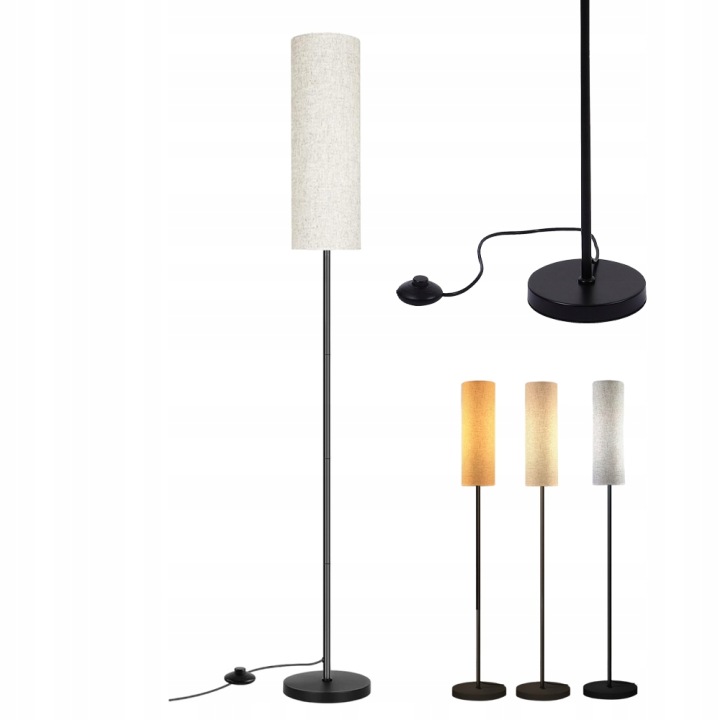 Lampa Led Podlahová Stojící Lampa E27 175 CM Loft Na Čtení, Kovová