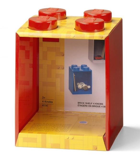 LEGO Полиця Цеглинка 4 Червона Колодка На стіну стелаж письмовий стіл 41141730 — фото 8