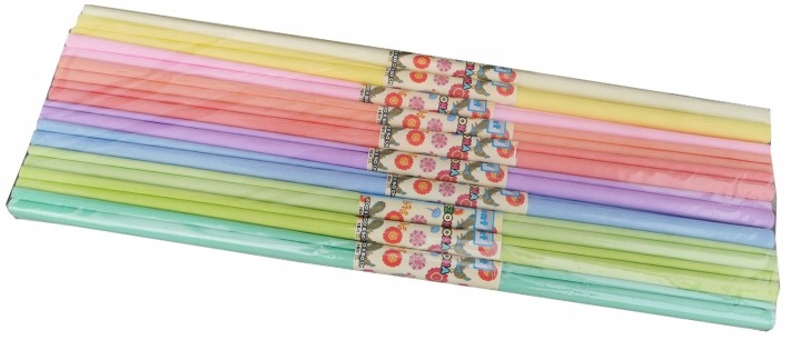 Креп-папір мікс пастельні кольори упаковка 10 шт. SCHEMAT шкільна