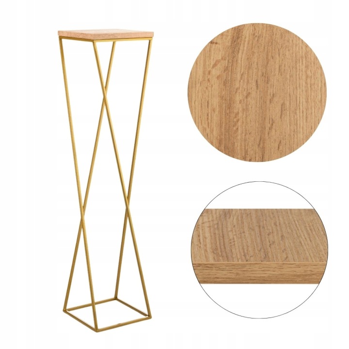 Zlatý Kovový Držák Na Květináč Vysoký 100 cm Moderní