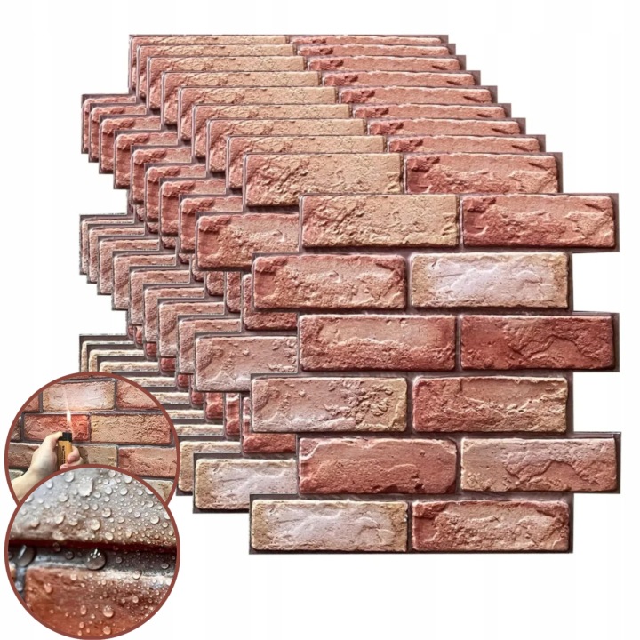 Panelové Stěnové Panely 3D Samolepicí Tapeta Cihlová Deska Kazetový Kámen 20X