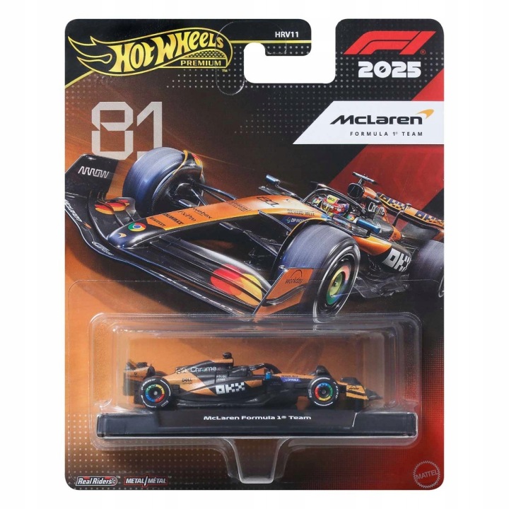 Hot Wheels Преміум McLaren Formula 1 Team 1:64 #81 2025