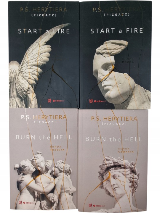 Zdjęcie egzemplarza: Trylogia Hell / Start a Fire / zestaw 4 książek / Barlińska P.S. Herytiera