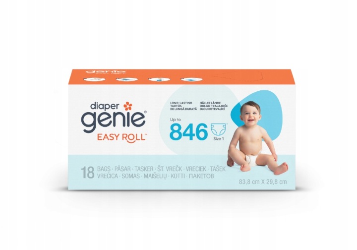 DIAPER GENIE Вкладиш Мішечки Фольговані EASY ROLL для Кошика для підгузків Platinum
