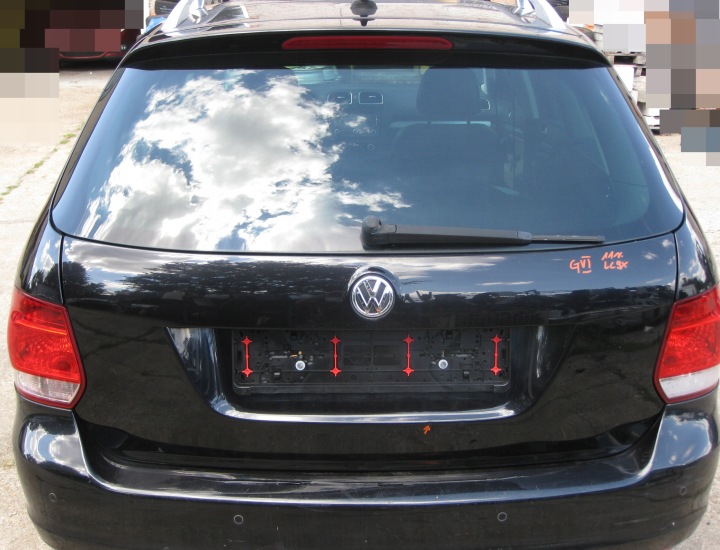 VW GOLF VI KOMBI 11R heckklappe kofferraumdeckel Kofferraum FENSTER Leuchte STOP komplett der Räder. LC9X