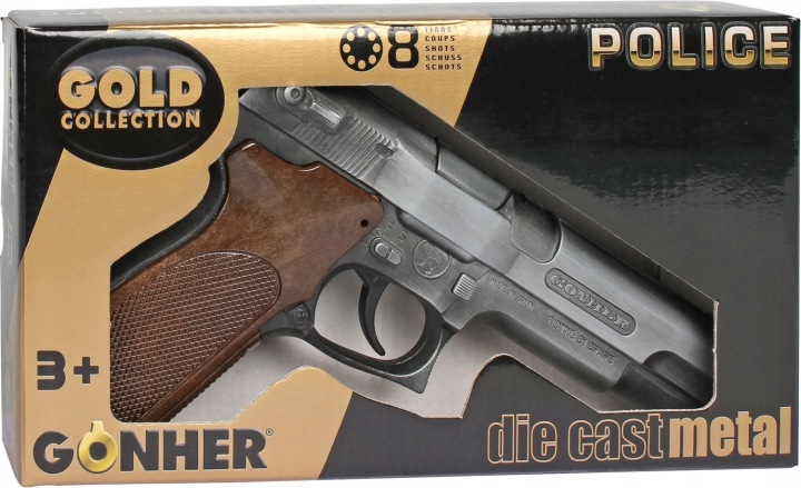 Металевий пістолет на пістони GONHER 45/1 - Серія Золотий Collection - KRK — фото 5