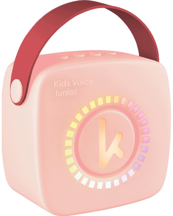Kiddoboo міні набір караоке, колонка, мікрофон, LED, портативний, Рожевий, 3+