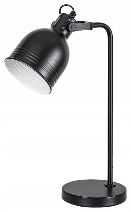 Černá stolní lampa Flint v industriálním stylu do pracovny Rabalux