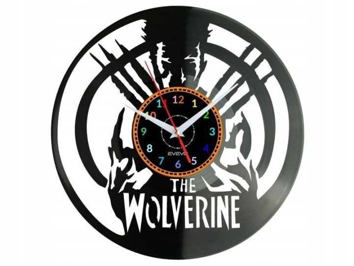 Wolverine Dekorativní Nástěnné Hodiny Moderní Vinylová Deska Na Prez