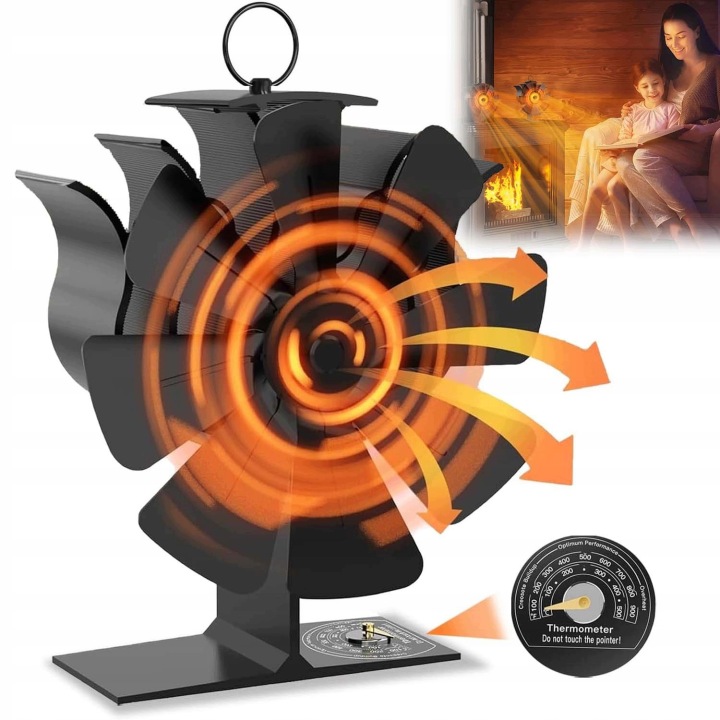 Termoelektrický Krbový Ventilátor Napájený Teplem, Krbový Ventilátor