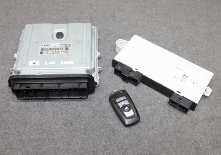 BMW F10 F07 - 535D 313KM N57D30B Bedienteil DES MOTORS DDE CAS4 Schlüssel ZESTAW