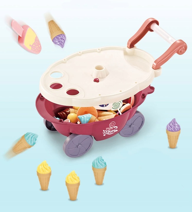 SHOP TROLLEY ICE CREAM PARTY CONFECTIONERY ICE CREAM LED SOUND Material plastic other