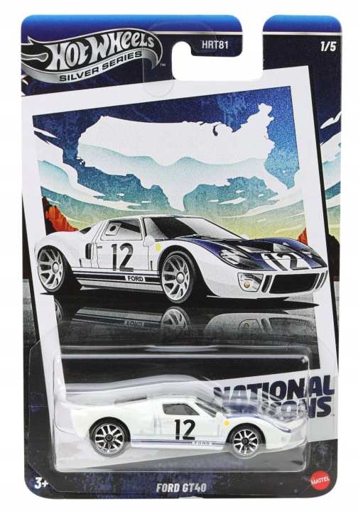 Hot wheels silver series national icons jby87 ford gt40