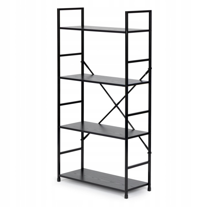 Dřevěný Regál Modernhome 4 Police Loftový Silný 113 CM