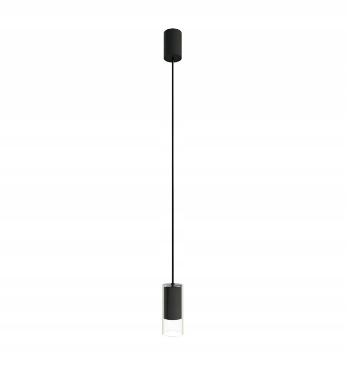 Černá závěsná lampa nad jídelní stůl do obývacího pokoje kuchyňského pokoje Cylinder S