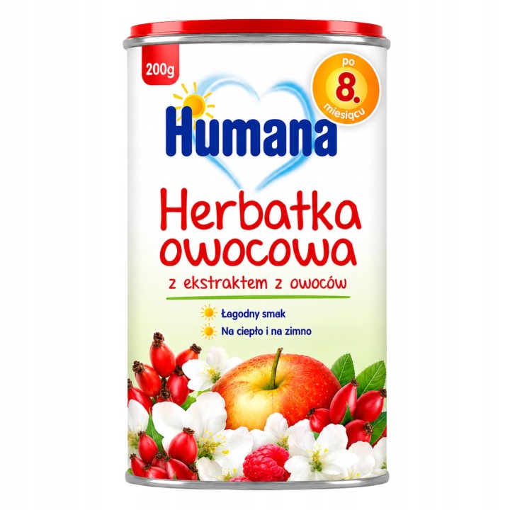 HUMANA Чай Фруктовий з екстрактом з фруктів для дітей по 8 місяця 200 г — фото 3