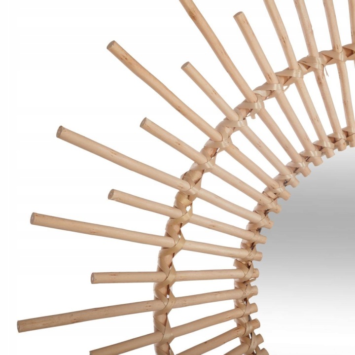 Lustro w wiklinowej ramie słońce 76 cm ścienne Wysokość 760 mm