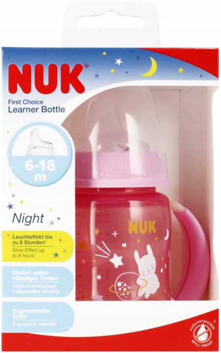 Пляшка з ручкою 150 мл 6-18 міс. Night NUK