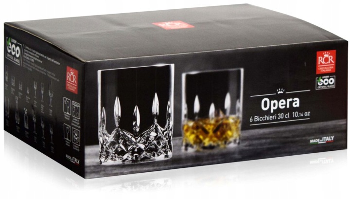 Exkluzivní sada sklenic sklenice na whisky Rcr Opera 300 ml 6 ks