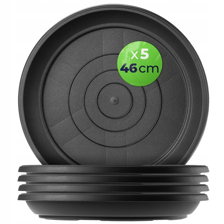5 x Podstavec Pod Květináč 46 cm Podstavec Antracit Kulatý Set