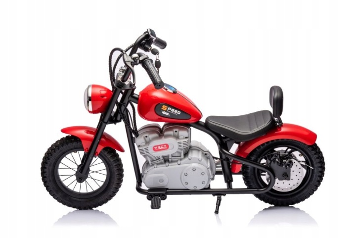 Міцний мотоцикл Harley Wide Glide Червоний 36 В AIR до 80 кг навіть 23 км/год! — фото 3