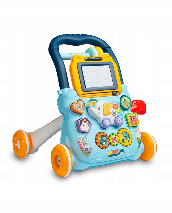 Розвивальна каталка ходунки інтерактивні для дітей Zoo синій Toyz