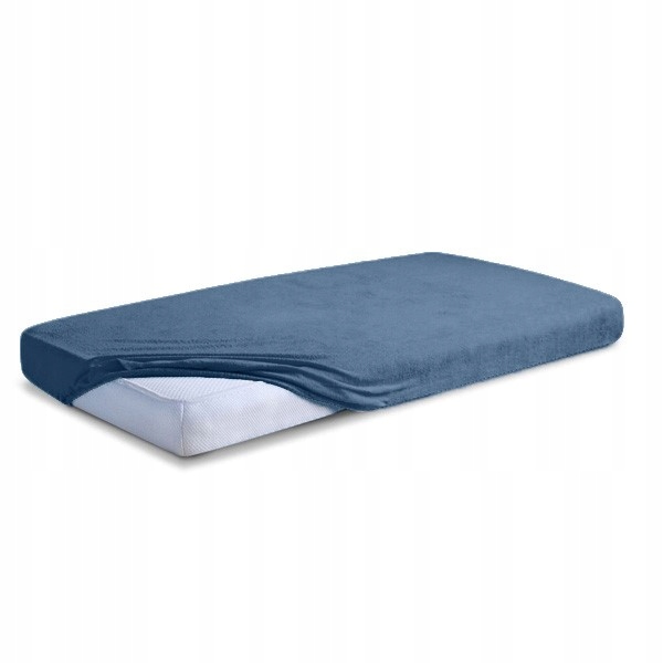 Froté prostěradlo s gumičkou 160x200, tmavě modré Premium