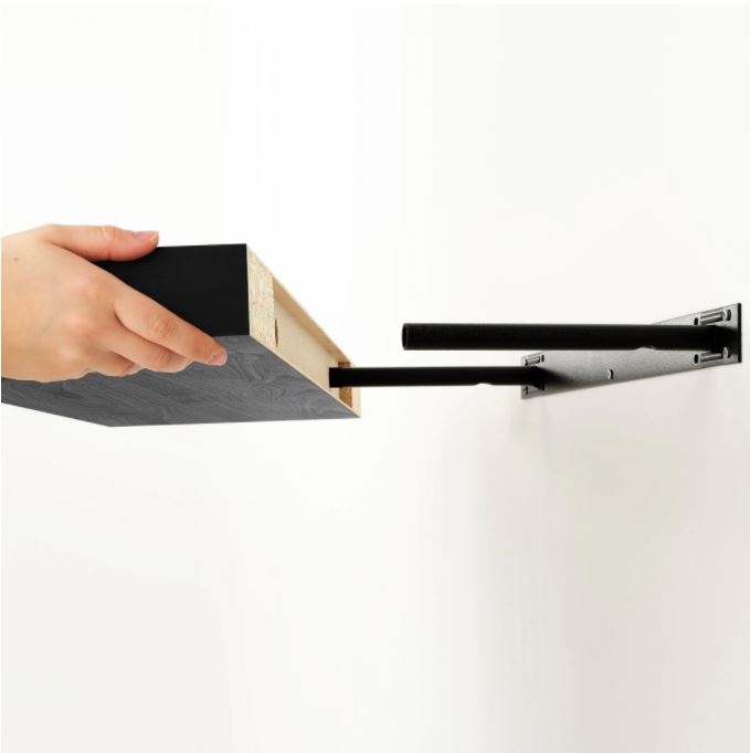 IKEA LACK Полиця настінна чорно-коричневий 110x26 см — фото 2