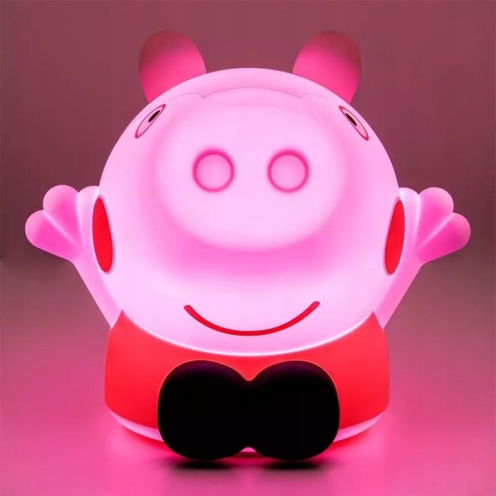 Лампа силіконова з акумулятором свинка PEPPA USB для спальні дитячої — фото 4