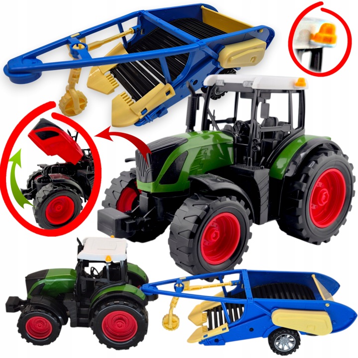 Великий Трактор JOHN DEERE з Причепом Захист від ударів Для Картоплі Привід