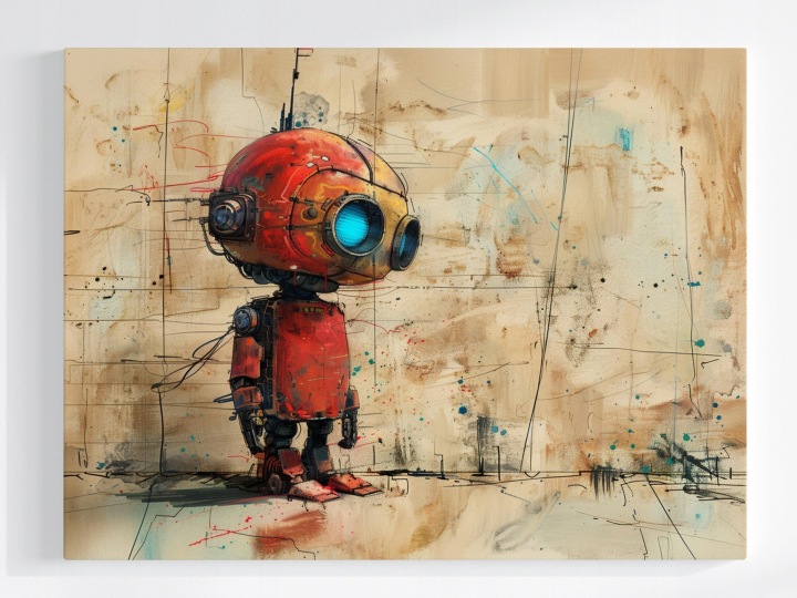 Plakát Grafika Robot Android Steampunk Sci-fi Cyber 100x75